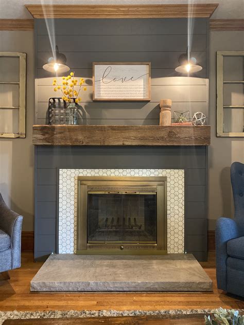 fireplace with shiplap above|shiplap siding for fireplace.